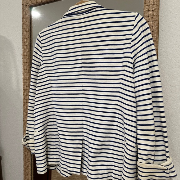 J.Crew Navy and White Striped Blazer - Size Small - Picture 4 of 8